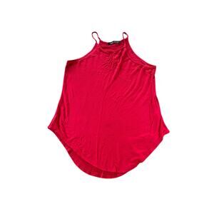 Hippie Chic Red Sleeveless Crew Neck Tank Top Women's Size Medium*